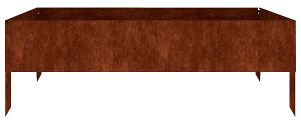 Corten acél kerti magaságyás 100x100x33,5 cm