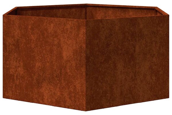 Rozsda színű corten acél növénytartó 90 x 90 x 45 cm