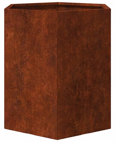 Rozsda színű corten acél növénytartó 40 x 40 x 45 cm
