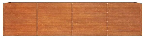 Rozsda színű corten acél kerti magaságyás 320 x 80 x 77 cm