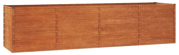 Rozsda színű corten acél kerti magaságyás 320 x 80 x 77 cm