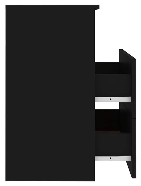 Fekete éjjeliszekrény 50 x 32 x 60 cm