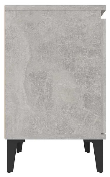 Betonszürke éjjeliszekrények fém lábbal 40 x 30 x 50 cm