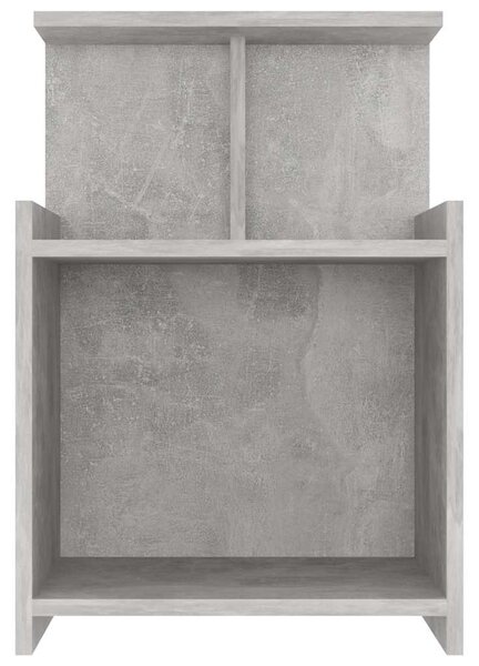 2 db betonszürke szerelt fa éjjeliszekrény 40 x 35 x 60 cm