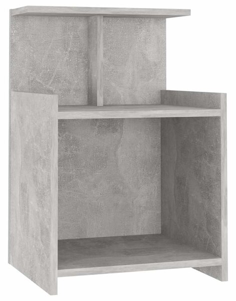 2 db betonszürke szerelt fa éjjeliszekrény 40 x 35 x 60 cm