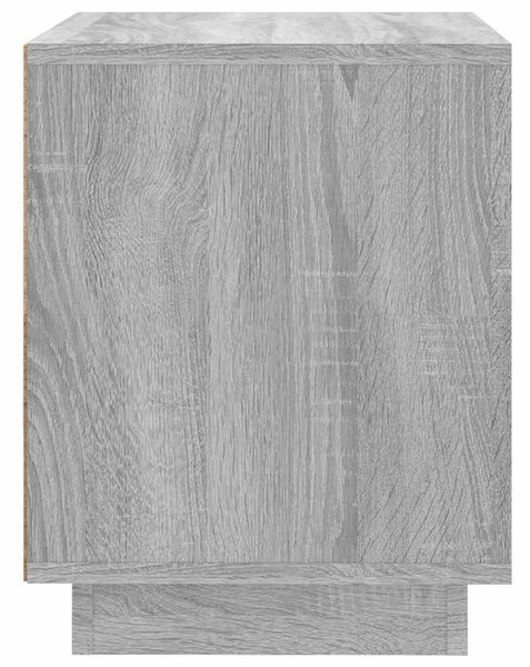 2 db szürke sonoma színű szerelt fa éjjeliszekrény 44x35x45 cm