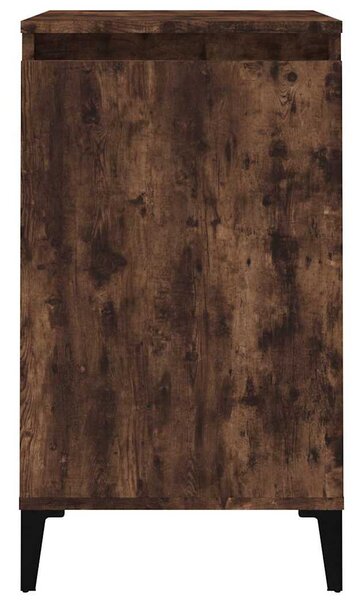 2 db füstös tölgy színű szerelt fa éjjeliszekrény 40x35x70 cm