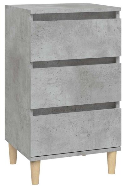 Betonszürke szerelt fa éjjeliszekrény 40x35x70 cm