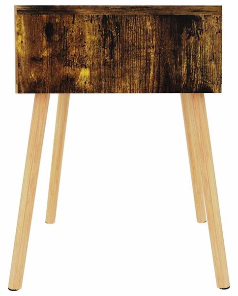 2 db füstös tölgy színű szerelt fa éjjeliszekrény 40x40x56 cm