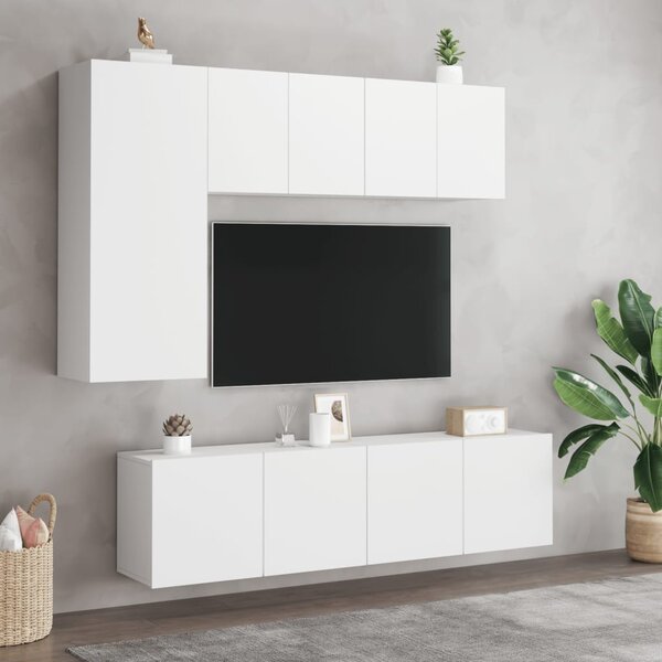 Fehér falra szerelhető TV-szekrény 60 x 30 x 41 cm