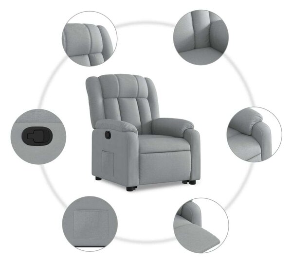 Relax Fotel - Elektromos Felállássegítő - Világosszürke