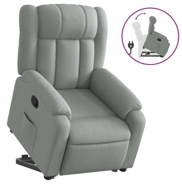 Relax Fotel - Elektromos Felállássegítő - Világosszürke