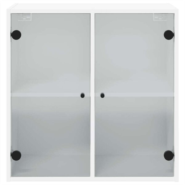 VidaXL fehér faliszekrény üvegajtókkal 68 x 37 x 68,5 cm
