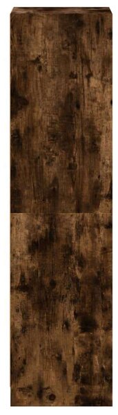 VidaXL füstös tölgyszínű magasszekrény üvegajtókkal 35 x 37 x 142 cm