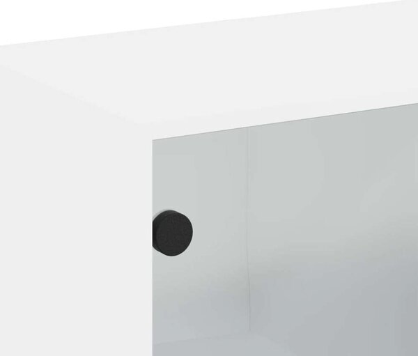 VidaXL fehér faliszekrény üvegajtókkal 68 x 37 x 68,5 cm