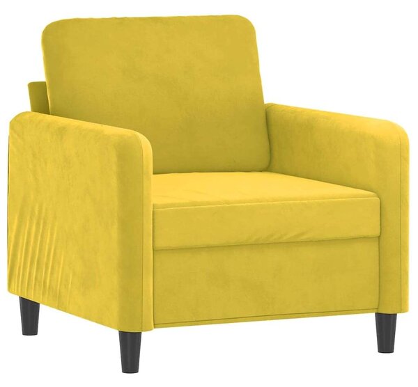 VidaXL sárga bársony kanapéfotel 60 cm