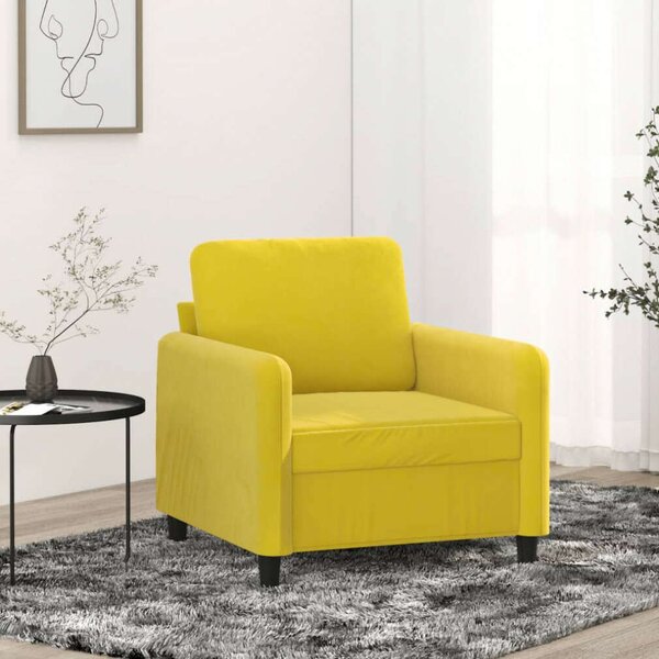 VidaXL sárga bársony kanapéfotel 60 cm