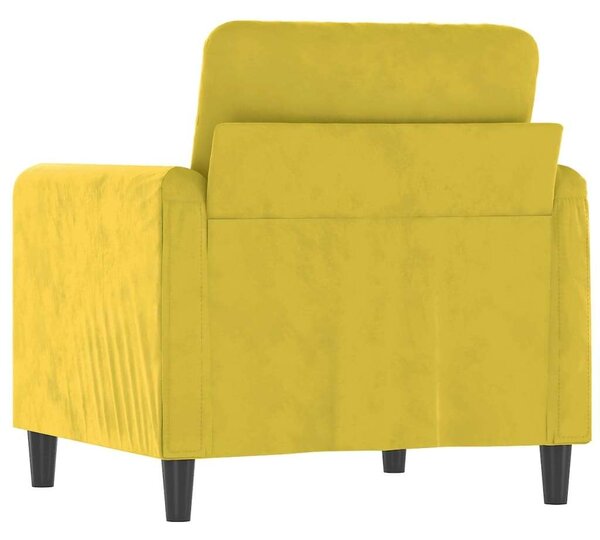 VidaXL sárga bársony kanapéfotel 60 cm