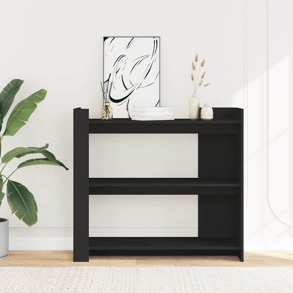 Fekete szerelt fa tálalóasztal 100x35x90 cm