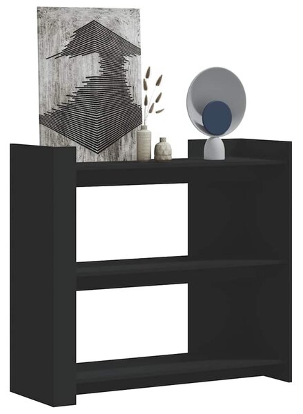 Fekete szerelt fa tálalóasztal 100x35x90 cm