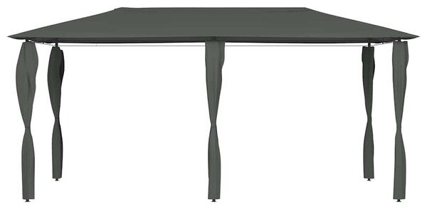 Antracit pavilon oszlop takarókkal 2,98 x 5,3 x 2,59 m 160 g/m²
