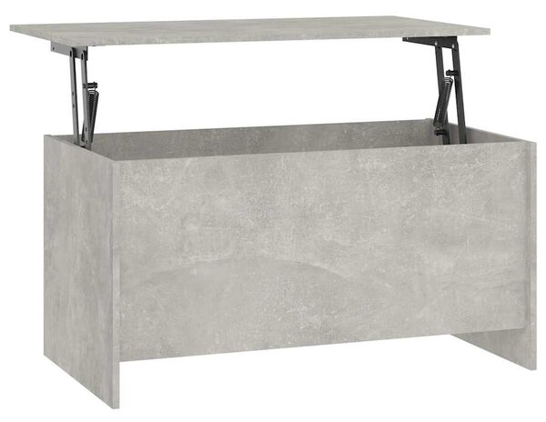 Betonszürke szerelt fa dohányzóasztal 102 x 55,5 x 52,5 cm