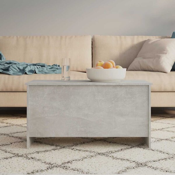 Betonszürke szerelt fa dohányzóasztal 102 x 55,5 x 52,5 cm