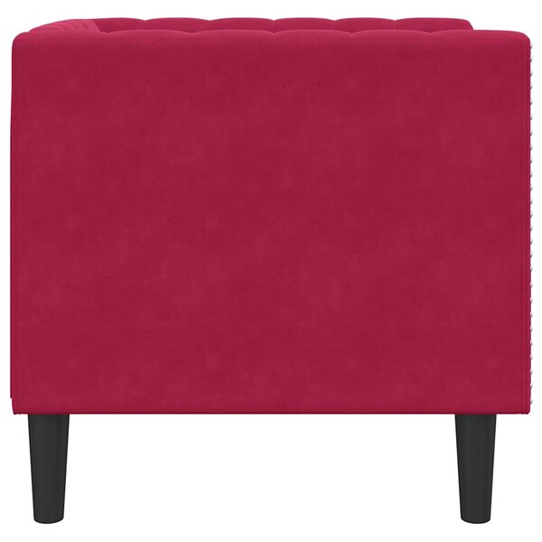 Bordó bársony Chesterfield kanapéfotel