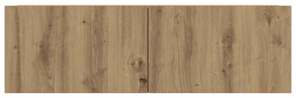 2 db kézműves tölgy falra szerelhető TV-szekrény 100x30x30 cm