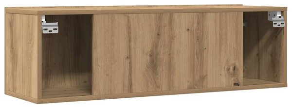 2 db kézműves tölgy falra szerelhető TV-szekrény 100x30x30 cm