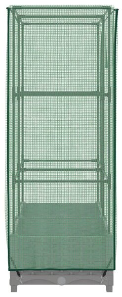 Rattan megjelenésű magaságyás melegháztakaróval 80x40x123 cm