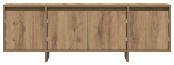 Kézműves tölgy színű szerelt fa TV-szekrény 120 x 30 x 40,5 cm