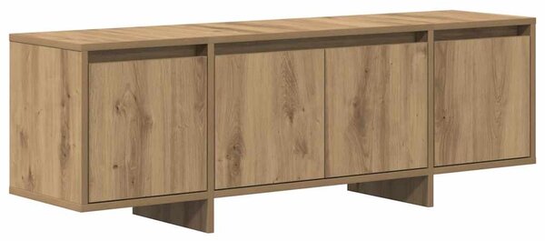 Kézműves tölgy színű szerelt fa TV-szekrény 120 x 30 x 40,5 cm