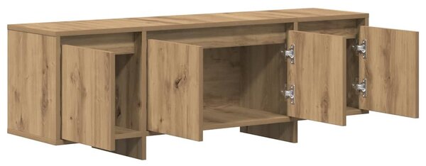 Kézműves tölgy színű szerelt fa TV-szekrény 120 x 30 x 40,5 cm