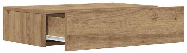Kézműves tölgy színű TV-szekrény LED-lámpákkal 60x35x15,5 cm
