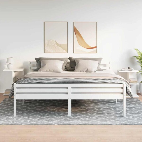 Éjjeliszekrények 2 db fehér 46,5x29x61 cm gépelt fa