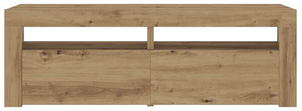 2 db kézműves tölgy színű éjjeliszekrény LED-del 60 x 35 x 40cm