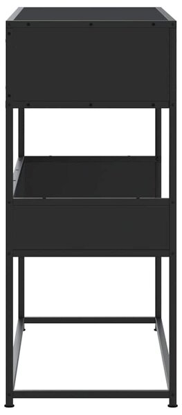 Fekete szerelt fa tálalóasztal 90x35x80 cm