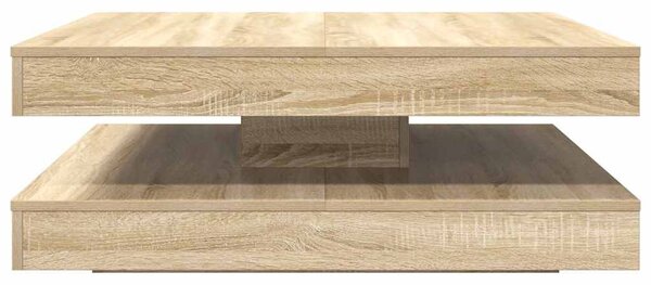 Sonoma tölgy dohányzóasztal 360 fokban forgatható 90x90x34,5 cm