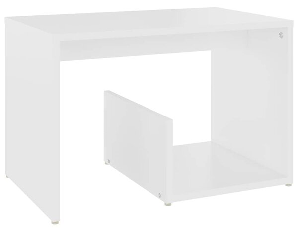 Fehér forgácslap kisasztal 59 x 36 x 38 cm