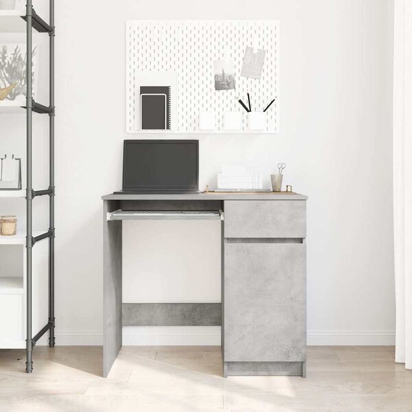 Betonszürke forgácslap íróasztal 86x49x76 cm