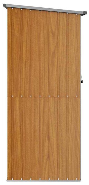 Barna horganyzott acél kerti fészer 118,5 x 97 x 209,5 cm