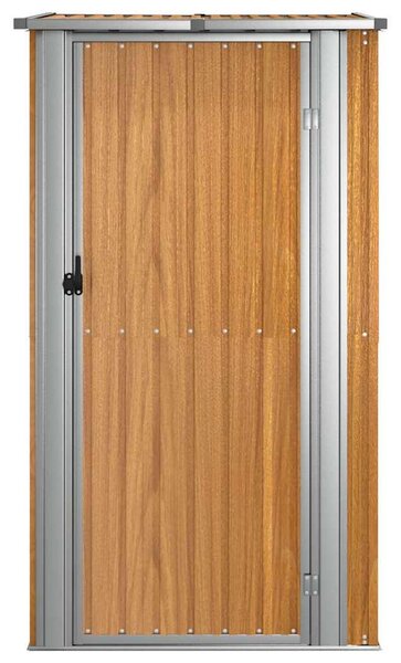 Barna horganyzott acél kerti fészer 118,5 x 97 x 209,5 cm