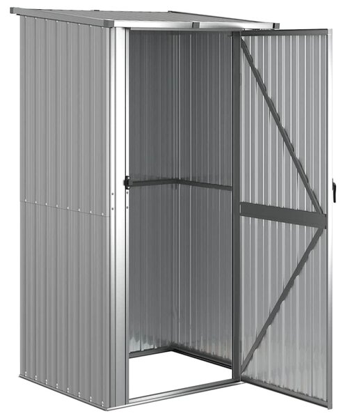 Szürke horganyzott acél kerti fészer 118,5 x 97 x 209,5 cm