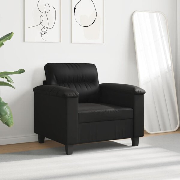 VidaXL fekete mikroszálas szövet kanapéfotel 60 cm