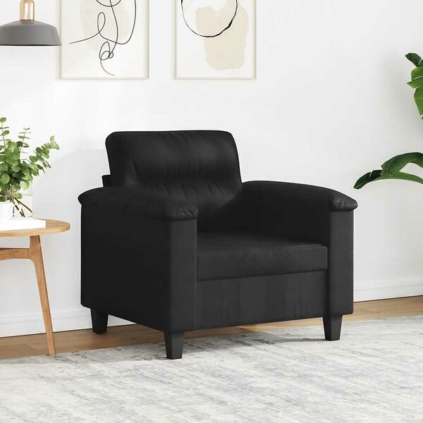 VidaXL fekete mikroszálas szövet kanapéfotel 60 cm
