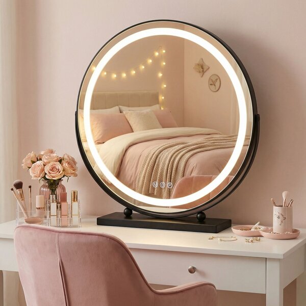 LED Tükör MAKE-UP Black 50 cm