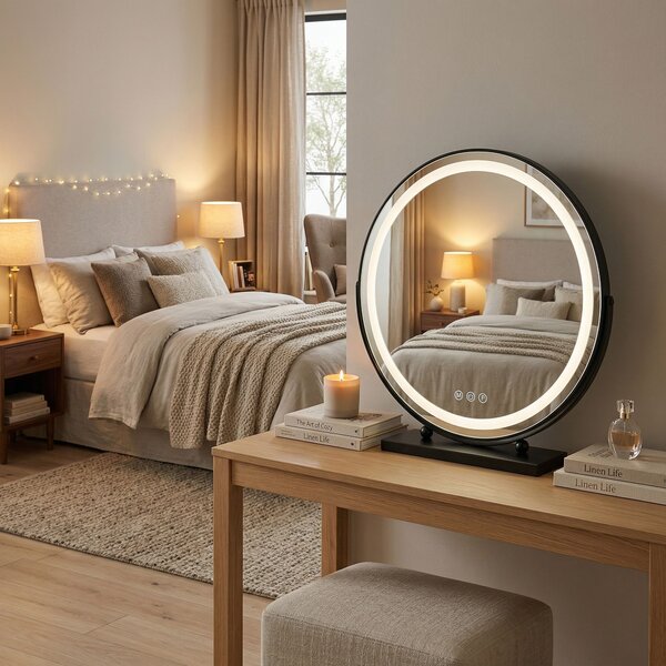LED Tükör MAKE-UP Black 50 cm