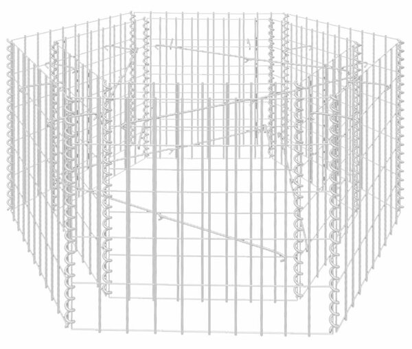 Hatszögletű gabion magaságyás 100 x 90 x 50 cm