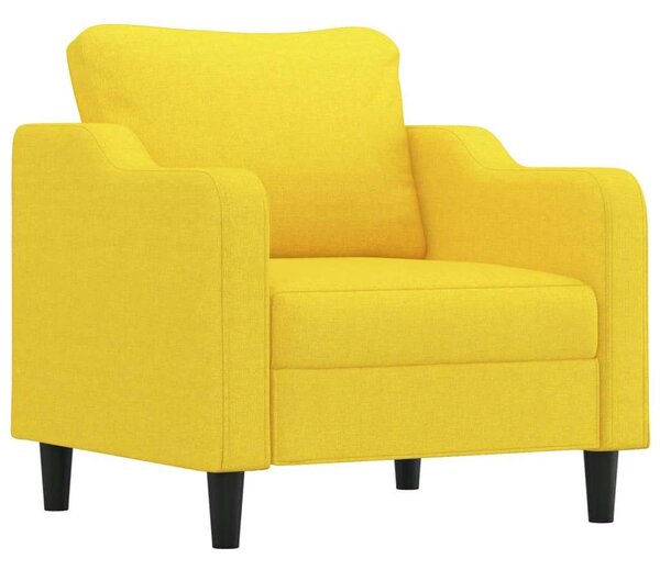 VidaXL világossárga szövet kanapéfotel lábtartóval 60 cm